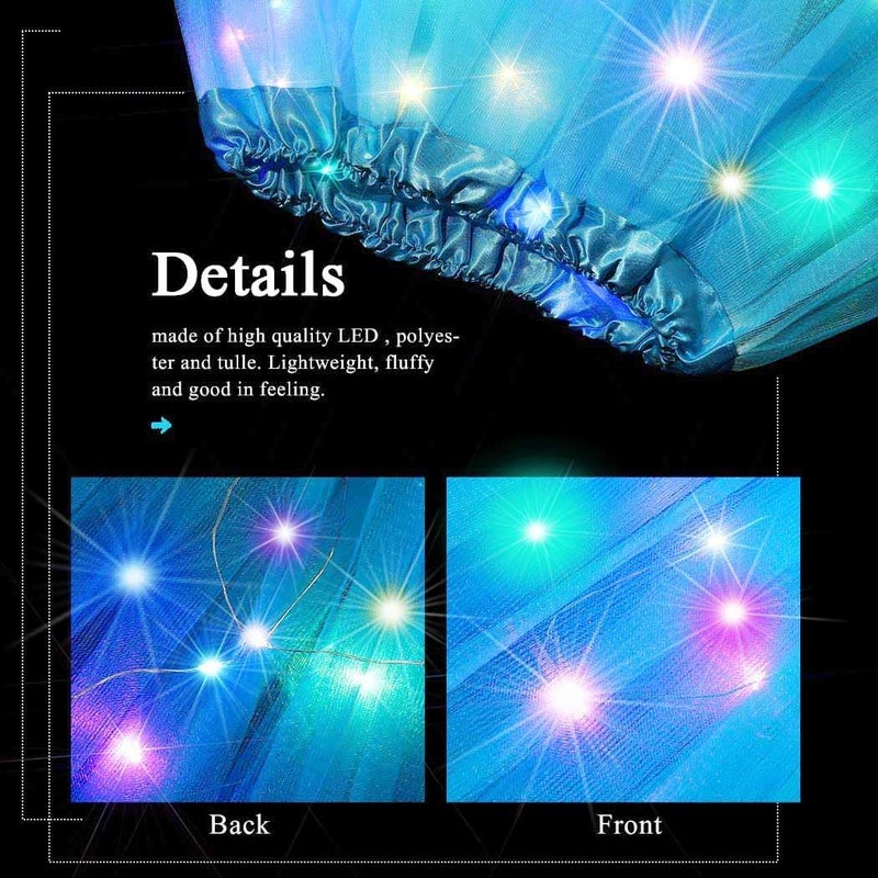 Nicute Light Up Tutu Led Layered Tulle Tutus Skirt for Women - Image 5
